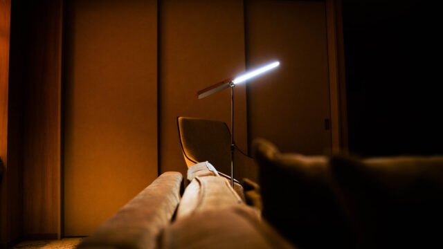 A reading light is installed in the guest room